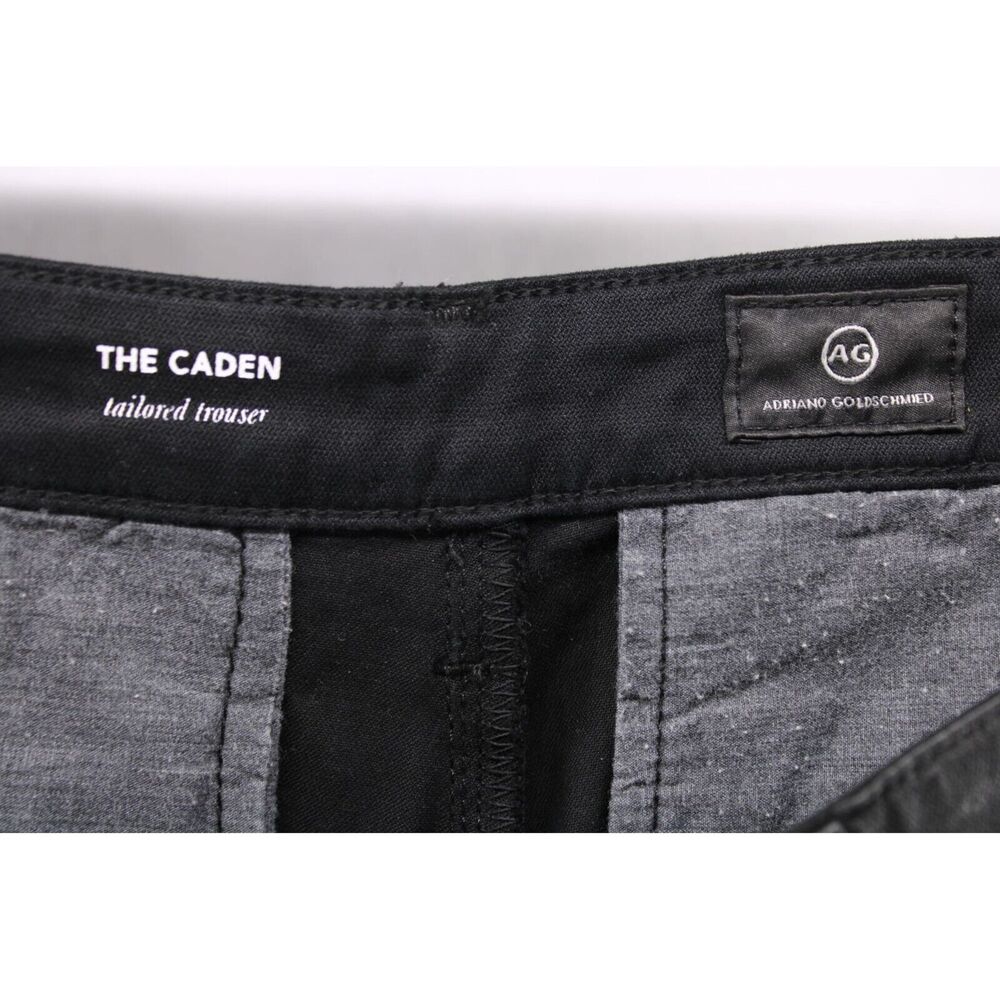 AG Adriano Goldschmied Caden Tailored Trouser Coated Faux Leather Black 30R - Picture 6 of 12